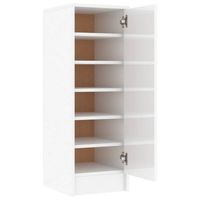 vidaXL Schoenenkast 32x35x92 cm spaanplaat hoogglans wit