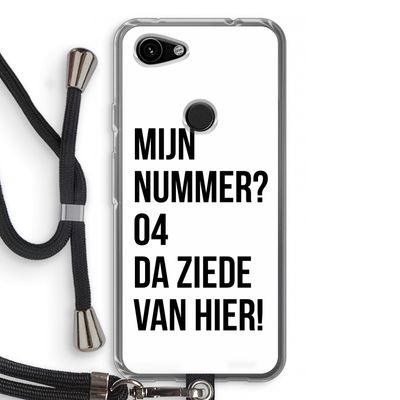 Da ziede van hier: Pixel 3a Transparant Hoesje met koord