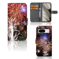 Google Pixel 8 Wallet Case met Pasjes Vuurwerk - thumbnail