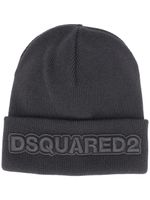 DSQUARED2 bonnet à logo brodé - Noir