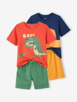 Set van 2 pyjamashorts met dieren voor jongens meerkleurig Set van 2 pyjamashorts met dieren voor jongens meerkleurig
