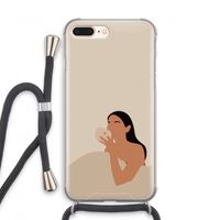 Fresh coffee: iPhone 7 PLUS Transparant Hoesje met koord