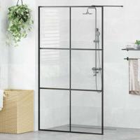 Inloopdouchewand 115x195 cm ESG-glas transparant en zwart
