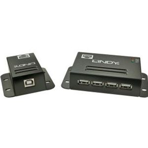 Lindy 42681 Network transmitter & receiver Zwart netwerkextender