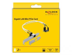 DeLOCK Mini PCle I/O PCle half size 1x Gigabit Lan netwerkadapter Low Profile