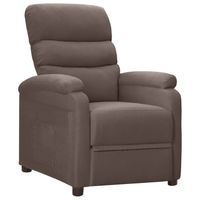 vidaXL Fauteuil verstelbaar stof taupe - thumbnail