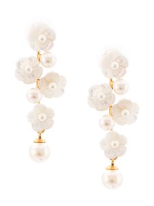 Jennifer Behr boucle d'oreille Calissa - Blanc