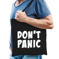 Dont panic / geen paniek cadeau tas zwart voor heren
