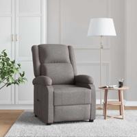 Fauteuil verstelbaar stof taupe