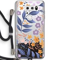 Flowers with blue leaves: LG V30 Transparant Hoesje met koord