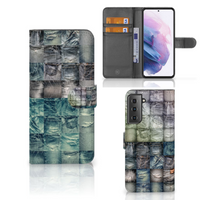 Wallet Case met Pasjes Samsung Galaxy S21 Plus Spijkerbroeken