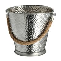 Champagnekoeler - RVS - 5L - 17 cm - H24 cm - met touw handvat - ijsemmer - drankemmer