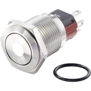 TRU COMPONENTS TC-7494772 TC-GQ16-KF-11D/J/W/12V/S Vandalismebestendige drukschakelaar 48 V/DC 2 A 1x uit/(aan) Moment Wit IP65 1 stuk(s)