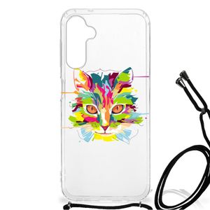 Samsung Galaxy A14 5G Stevig Bumper Hoesje Cat Color