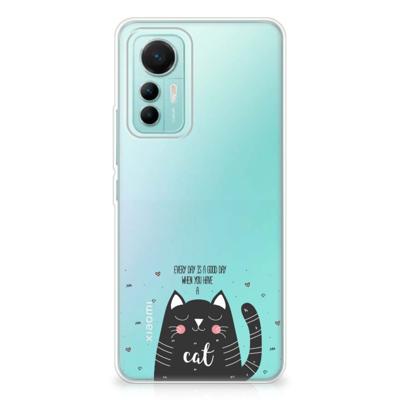 Xiaomi 12 Lite Telefoonhoesje met Naam Cat Good Day Xiaomi 12 Lite Telefoonhoesje met Naam Cat Good Day
