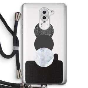 Marmeren cirkels: Honor 6X Transparant Hoesje met koord