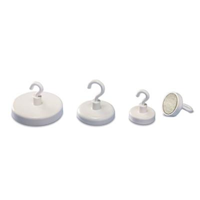 magnetoplan Magnetische haak (Ø) 47 mm Rond, Met haak Wit 1 stuk(s) 52647