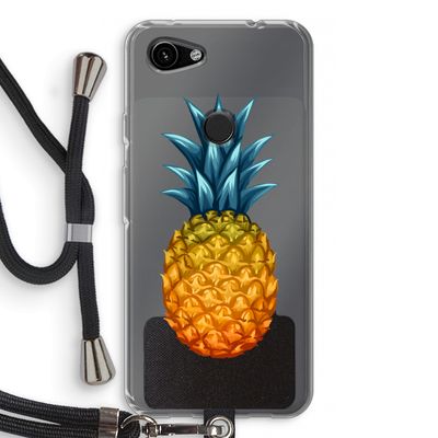 Grote ananas: Pixel 3a Transparant Hoesje met koord