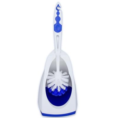 Buemag Wc-borstel - toiletborstel met houder - blauw/wit - 41.5 cm - kunststof - Toilet/garnituur