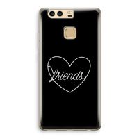 Friends heart black: Huawei P9 Transparant Hoesje