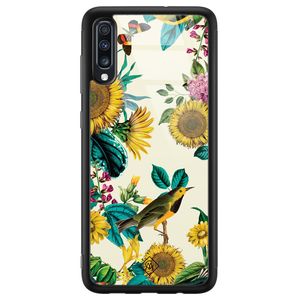 Samsung Galaxy A50 glazen hardcase - Sunflowers