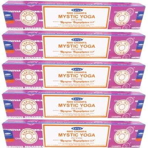 5x Nag Champa wierook Mystic Yoga 15 gram