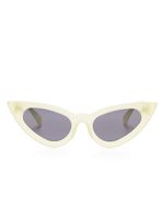 Kuboraum lunettes de soleil à monture papillon - Jaune