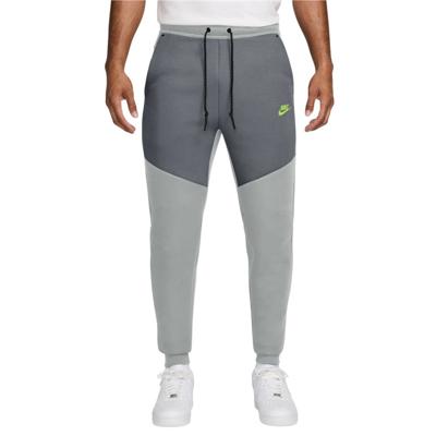 Nike Tech Fleece Sportswear Joggingbroek Donkergrijs Lichtgrijs Felgroen