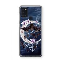 Vleermuizen Maan: Samsung Galaxy A21s Transparant Hoesje