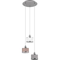 Moderne Chroom LED Hanglamp - E14 Fitting - 3-Lichts Design