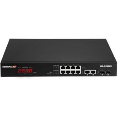 Edimax GS-5210PL netwerk-switch Managed Gigabit Ethernet (10/100/1000) Zwart