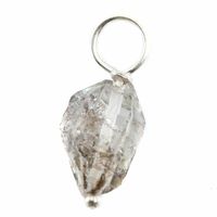 Ruwe Edelsteen Hanger Herkimer Diamant 925 Zilver (8 - 12 mm) Ruwe Edelsteen Hanger Herkimer Diamant 925 Zilver (8 - 12 mm)