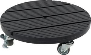 Cti Plantenroller - Plantentrolley - Voor binnen en buiten - draagvermogen tot 80 kg - rond-antraciet- 30x30cm