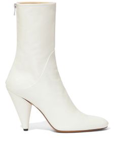 Proenza Schouler bottines Cone 85 mm en cuir - Blanc