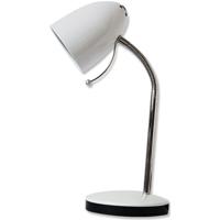 LED Bureaulamp Glans Wit - Flexibele Arm - E27 Fitting