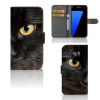 Samsung Galaxy S7 Edge | Telefoonhoesje | Met pasjeshouder | Zwarte Kat Samsung Galaxy S7 Edge | Telefoonhoesje | Met pasjeshouder | Zwarte Kat
