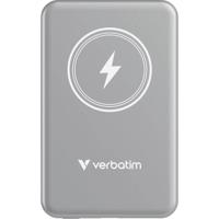 Verbatim Charge n Go Magnetic Wireless Powerbank 5000 mAh Fast Charge, Quick Charge 3.0, USB PD 3.0, Adaptive Fast Charge LiPo USB-C Grijs