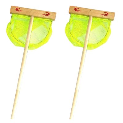 Visnet/garnalennet/schepnet - 2x - neon geel - 80 x 20 cm Visnet/garnalennet/schepnet - 2x - neon geel - 80 x 20 cm