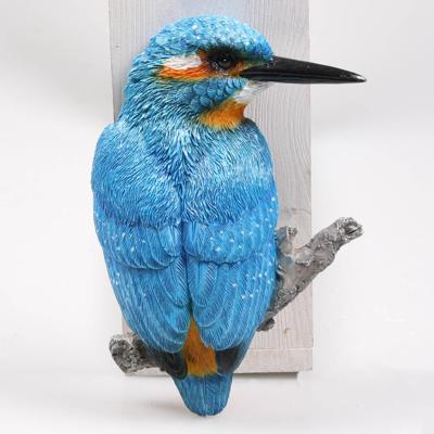 Vogel ijsvogel wand 14x5x19cm
