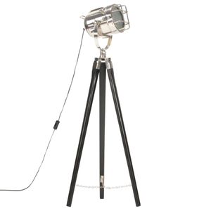 VidaXL Vloerlamp driepoot 97 cm massief mangohout zwart
