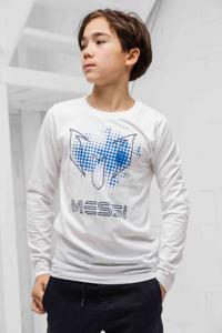 Vingino X Messi Logo T-Shirt Kids Wit - Maat 128 - Kleur: Wit | Soccerfanshop