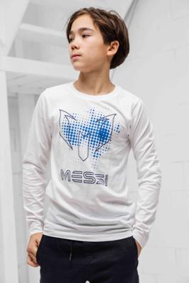 Vingino X Messi Logo T-Shirt Kids Wit - Maat 128 - Kleur: Wit | Soccerfanshop