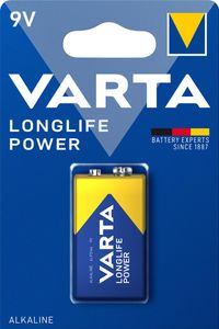 Varta batterij Longlife Power 9V, blister van 1 stuk