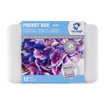 Van Gogh Aquarelverf pocket box - roze en violetten - 12 halve napjes
