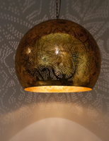 Hanglamp Ameera goud bol - in 2 diameters