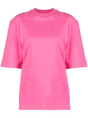 Jacquemus t-shirt en coton à col rond - Rose