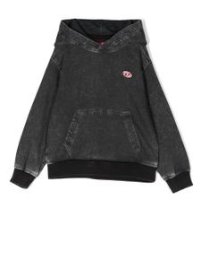 Diesel Kids hoodie Sum-Rib à effet délavé - Gris