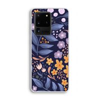 Flowers with blue leaves: Samsung Galaxy S20 Ultra Transparant Hoesje