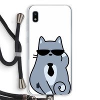 Cool cat: Samsung Galaxy A10 Transparant Hoesje met koord