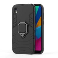Panther PC + TPU schokbestendig beschermende case voor Huawei Honor 8S met magnetische ring houder (zwart)
